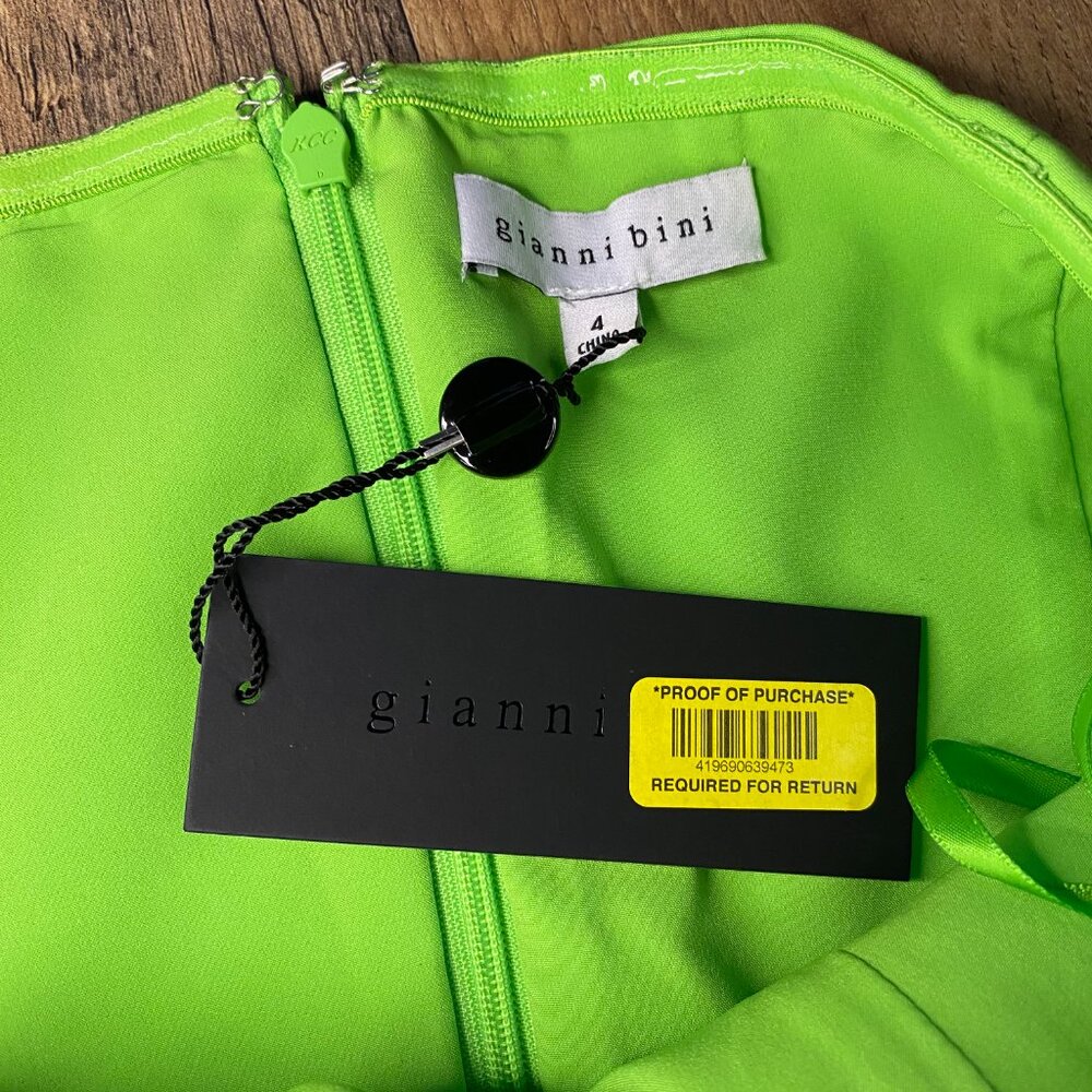 Gianni Bini Vibrant Green Strapless Dress - Picture 5 of 5